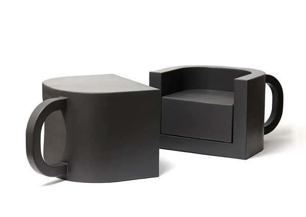 Flip Coffeecup от Daisuke Motogi. И стул, и стол из проекта Flip furniture.