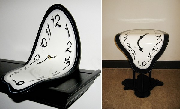 *Тающие* журнальные столики и часы Melting Clocks от Hilary Wiezbenski