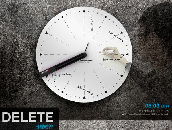 Delete Clock: концептуальные часы против прокрастинации