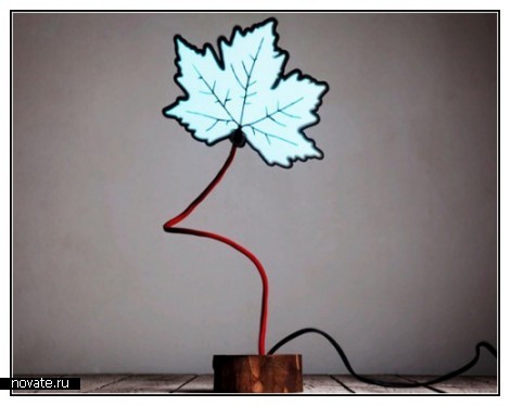Кленовый светильник-инсталляция Etree leaves