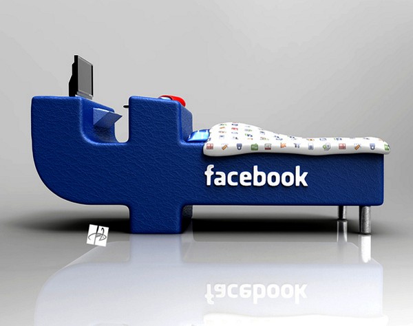 Концептуальная кровать FBed concept для фанатов соцсети Facebook