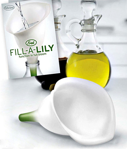 FILL-a-LILY Funnel: милая кухонная воронка в виде лилии