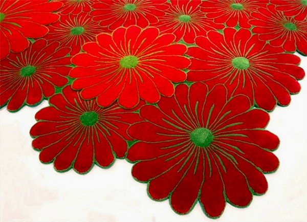 Слоеный ковер Flower Motif Rugs - цветочная поляна под ногами
