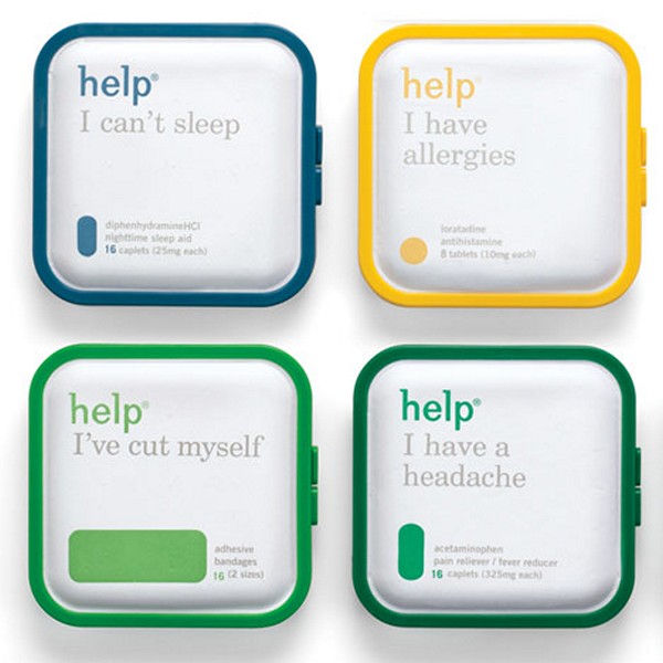 Help Remedies, революционная минималистская упаковка для медицинских препаратов