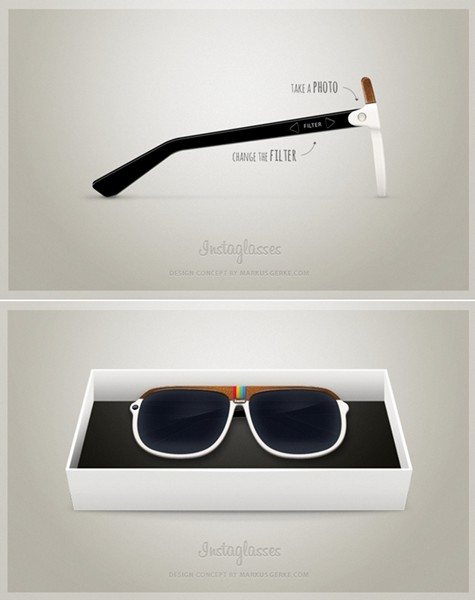 Концептуальные очки Instaglasses для фото в стиле Instagram