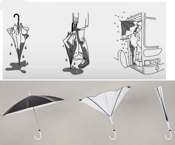 Inverted Umbrella, зонт, который нужно вывернуть наизнанку