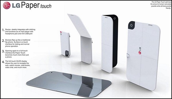 Концептуальный телефон-планшет LG PaperTouch