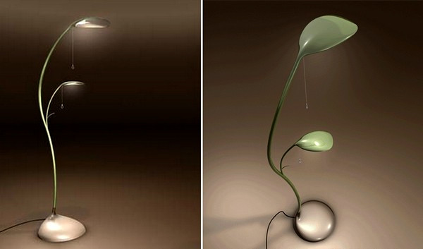 Растение-торшер и растение-бра, проект Leaf Lamp от Sofian Tallal