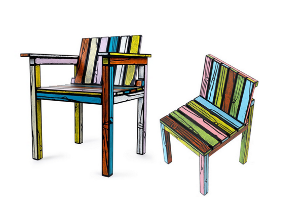 Мультяшные стулья из серии Logo chairs