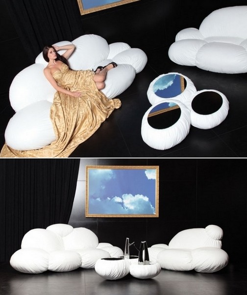 Кресло, диван и столик Cirrus, гарнитур из облаков 