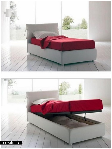 Красно-белый диван Modern Sleeper Sofa от Bolzan