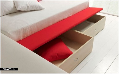 Красно-белый диван Modern Sleeper Sofa от Bolzan