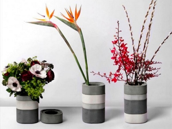Вдохновение японских bento boxes - бетонные вазы Konkurito vases