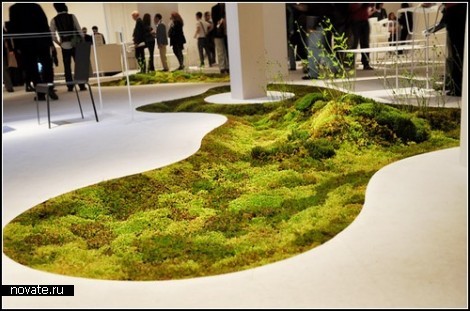 Ковер-инсталляция Moss time от Макото Азума