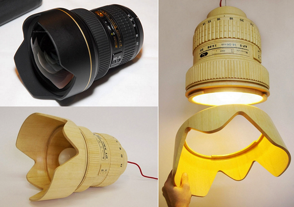 DSLR Paparazzi Lamp: деревянная люстра для фотолюбителя