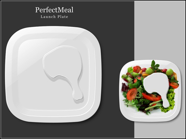 Тарелка PerfectPlate для начинающих диетиков и вегетарианцев