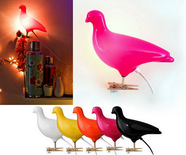 Pigeon light: дизайнерский ночник-голубь от Эда Карпентера