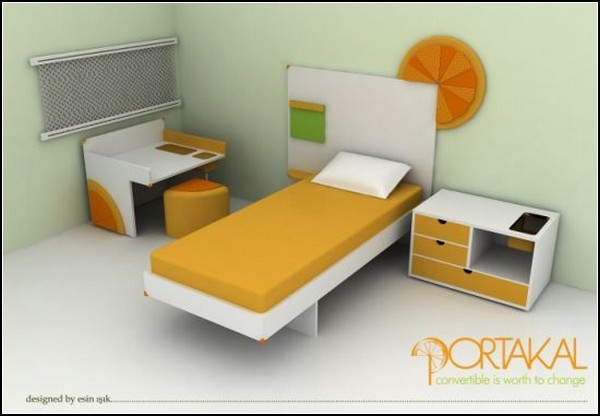 *Апельсиновая кровать* для дошкольника. Проект Portakal convertible bed