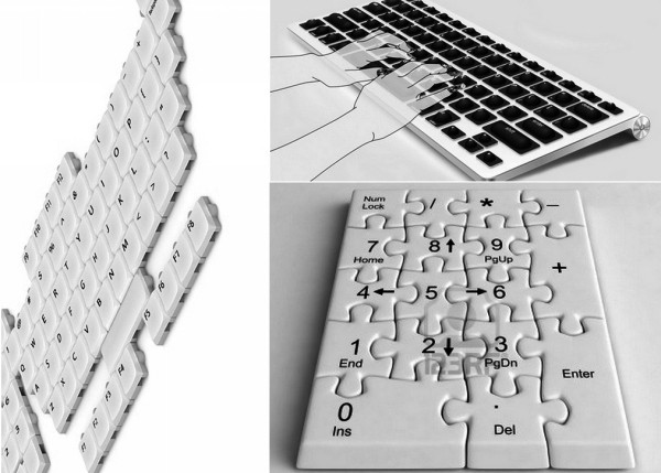 Концептуальная клавиатура Puzzle Keyboard с наборными клавишами 