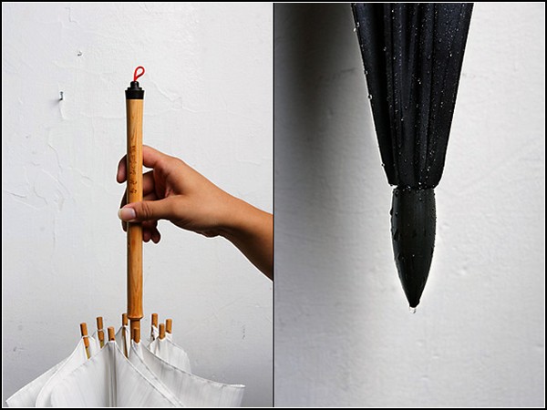 Зонт-кисточка Rain Brush Umbrella для рисования дождливого граффити