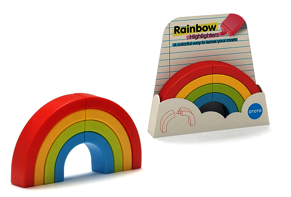 Маркеры-радуга. Rainbow Highlighter Pens от Ototo Design