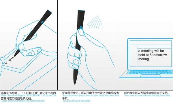 Recorder Pen, волшебная ручка с памятью и Bluetooth