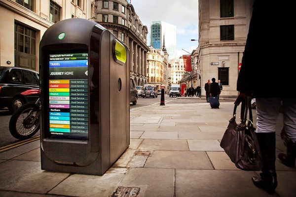 Инновационные урны Renew Bin на улицах Лондона
