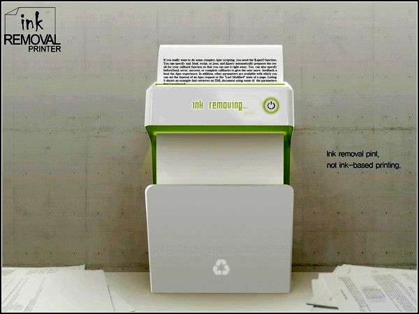 Reverse Printer, принтер наоборот, убирающий чернила с бумаги