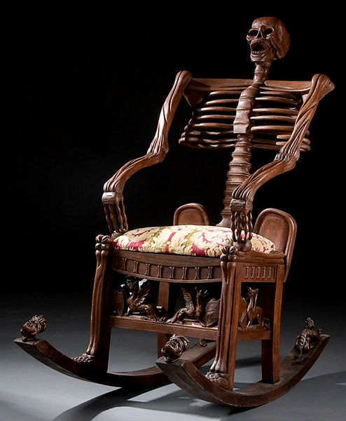 На коленках у скелета. Кресло-качалка Skeleton Rocking Chair