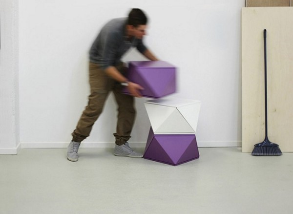 Slide + Slide: модульная мебель из угловатых ящиков