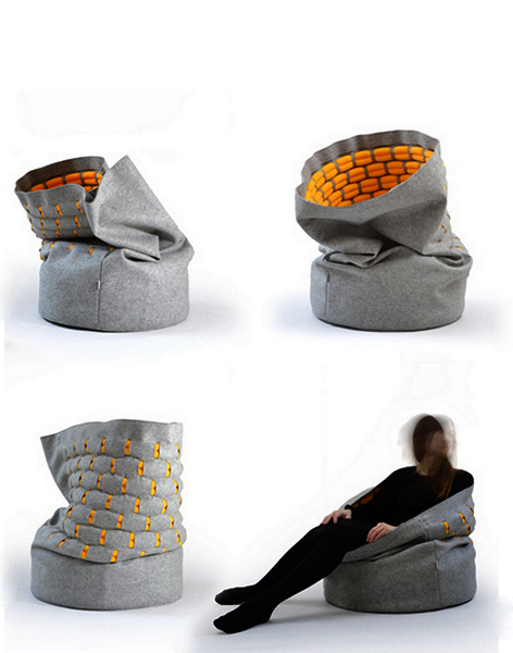 Дизайнерское кресло Snug в виде многофункционального мешка