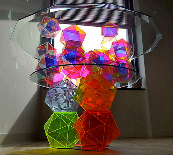 Стеклянный стол Sparkle Geometric Table от John Foster