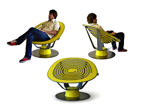 Sprung Chair: пружинящее кресло-батут ручной работы