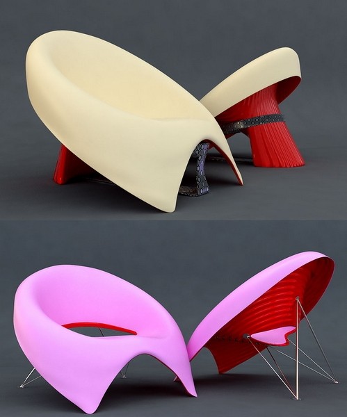 Современный стул в галстуке. TIE Lounge Chair от Velichko Velikov