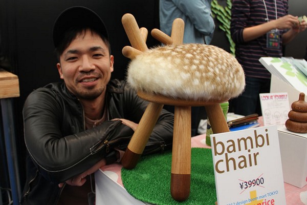 Bambi, стул с рожками и ножками от Takeshi Sawada