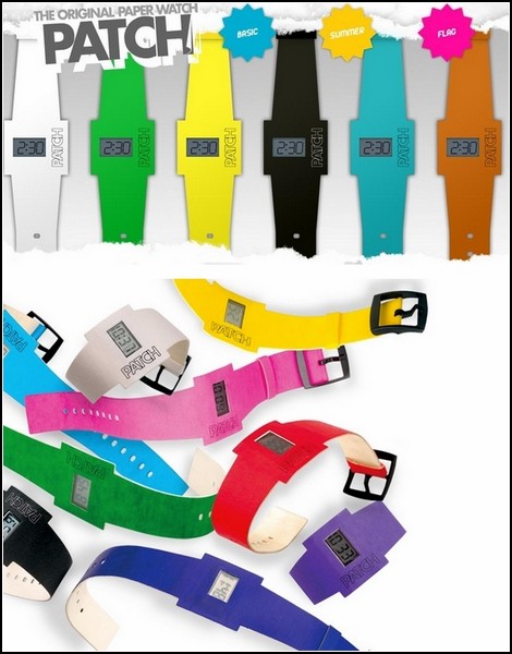 Разноцветные одноразовые часы The Patch из бумаги