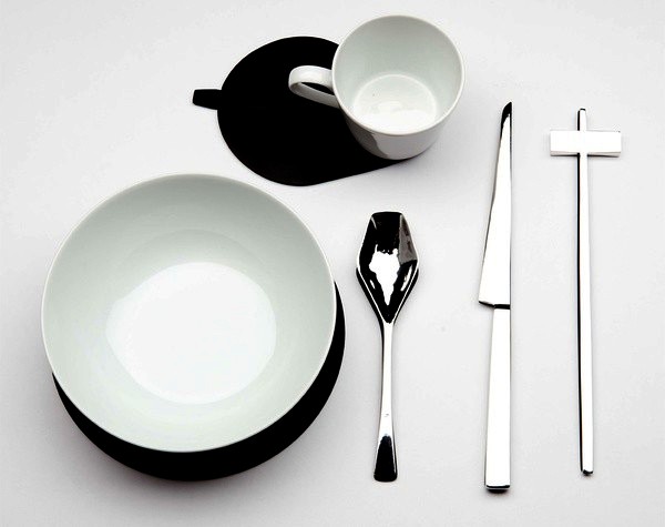 Trace of Shadow, комплект необычной посуды с осязаемыми тенями