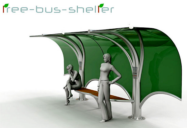 Концептуальная остановка Мodern Tree Bus Shelter