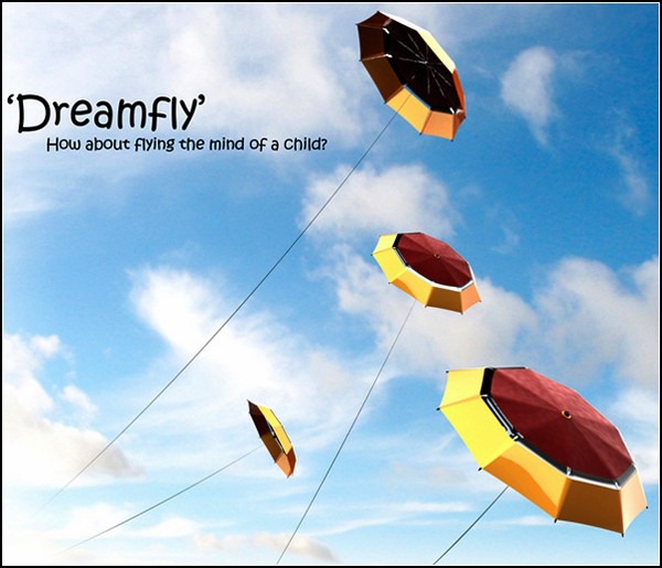 Dreamfly. Воздушный змей в форме зонтика