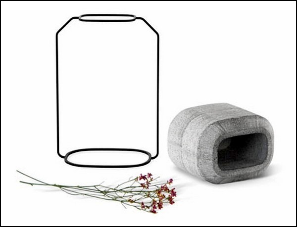 Weight Vases, бетонные вазы для цветов из бетонных джунглей