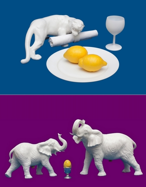 White Animal Life Tableware: дизайнерская посуда в виде белых зверей