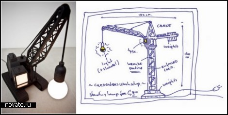 Светильники-*краны* Wrecking Ball Lamp и Crane lamp