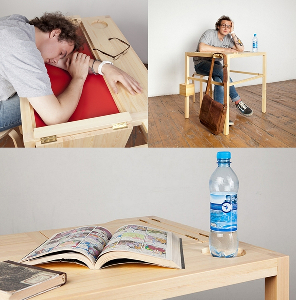 *Зевака*. Стол для ленивого студента от дизайнера Ярослава Мисонжникова