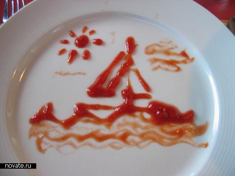 Рисунки кетчупом