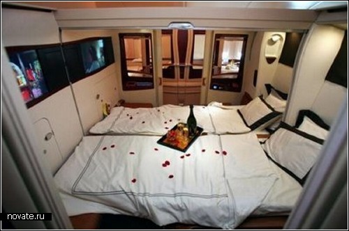 Интерьер салона на Singapore Airlines A380