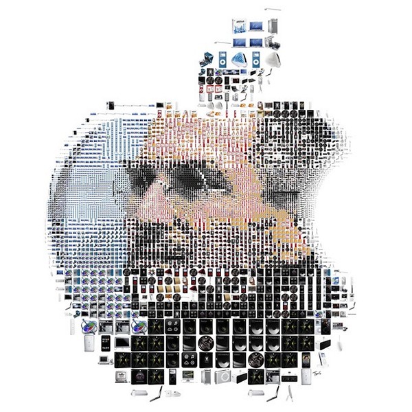 Коллаж-мозаика на тему Apple из гаджетов Apple