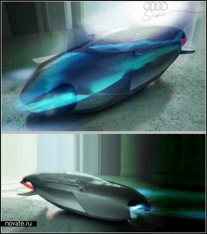 Аudi Shark от Казима Доку (Kazim Doku). Концепт летающе-плавающего автомобиля будущего
