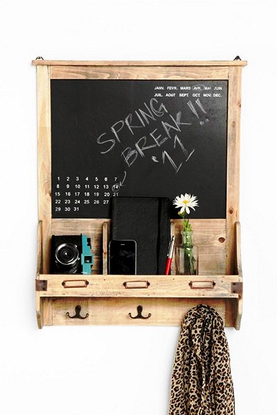 Chalkboard Calendar, винтажный календарь для записей мелом