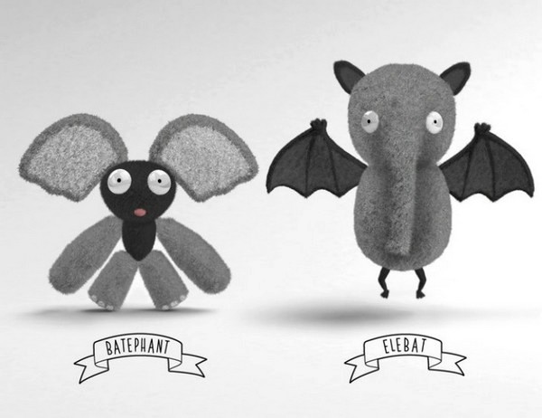 Batephant и Elebat. Модульные игрушки Chimeras от Walrus Toys