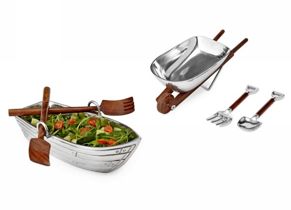 Уникальные салатницы Row Boat Salad Bowl и Wheelbarrow Salad Bowl